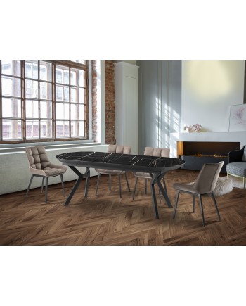 ANTEA- MESA COMEDOR- T MARMOL NEGRO